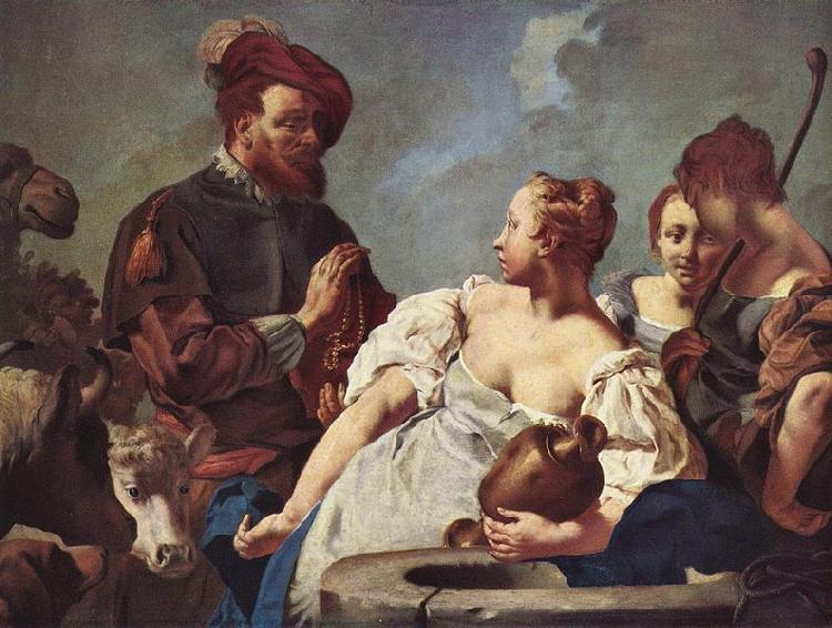 PIAZZETTA, Giovanni Battista Rebecca am Brunnen oil painting image